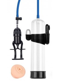 Прозрачная вакуумная вибропомпа Sex Expert с насадкой-вагиной - Sex Expert - в Пушкино купить с доставкой