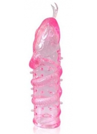 Закрытая рельефная насадка Crystal sleeve snakes в виде змеи с усиками - 14 см. - Erowoman-Eroman - в Пушкино купить с доставкой