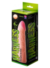 Фаллическая насадка на трусики харнесс - 17,5 см. - LOVETOY (А-Полимер) - купить с доставкой в Пушкино