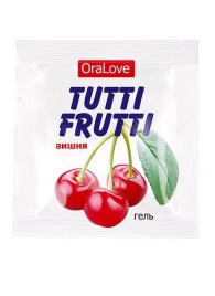 Пробник гель-смазки Tutti-frutti с вишнёвым вкусом - 4 гр. - Биоритм - купить с доставкой в Пушкино
