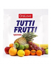 Пробник гель-смазки Tutti-frutti со вкусом тропических фруктов - 4 гр. - Биоритм - купить с доставкой в Пушкино