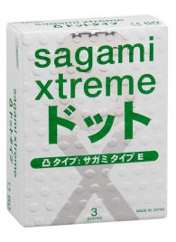 Презервативы Sagami Xtreme SUPER DOTS с точками - 3 шт. - Sagami - купить с доставкой в Пушкино