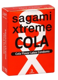Ароматизированные презервативы Sagami Xtreme COLA - 3 шт. - Sagami - купить с доставкой в Пушкино