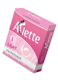 Ультратонкие презервативы Arlette Light - 3 шт. - Arlette - купить с доставкой в Пушкино