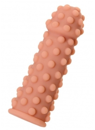 Телесная реалистичная насадка KOKOS Extreme Sleeve 02 с дополнительной стимуляцией - 12,7 см. - KOKOS - в Пушкино купить с доставкой