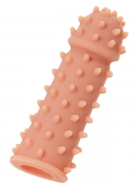 Телесная реалистичная насадка KOKOS Extreme Sleeve 03 с дополнительной стимуляцией - 12,7 см. - KOKOS - в Пушкино купить с доставкой