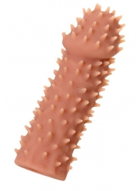 Телесная реалистичная насадка KOKOS Extreme Sleeve 07 с дополнительной стимуляцией - 12,7 см. - KOKOS - в Пушкино купить с доставкой