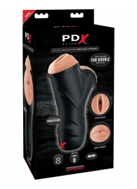 Мастурбатор в колбе с двумя тоннелями Double Penetration Vibrating Stroker - Pipedream - в Пушкино купить с доставкой