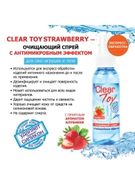 Очищающий спрей для игрушек CLEAR TOY Strawberry - 100 мл. - Биоритм - купить с доставкой в Пушкино