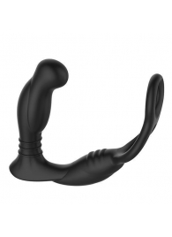 Черная анальная пробка NEXUS SIMUL8 с фиксацией на теле кольцами - Nexus Range - в Пушкино купить с доставкой