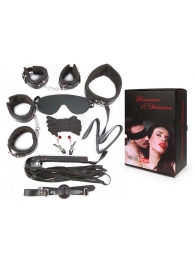Большой игровой набор БДСМ: наручники, оковы, маска, кляп, плеть, ошейник с поводком, верёвка, зажимы для сосков - Notabu - купить с доставкой в Пушкино