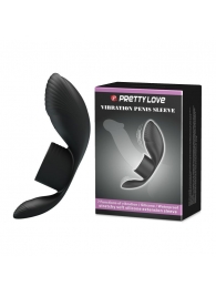 Черное кольцо на пенис с вибрацией Vibration Penis Sleeve - Baile - в Пушкино купить с доставкой