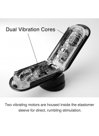 Черный мастурбатор Flip Zero с вибрацией - Tenga - в Пушкино купить с доставкой