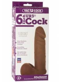 Насадка-мулат для трусиков Vac-U-Lock 6  ULTRASKYN Cock - 17,3 см. - Doc Johnson - купить с доставкой в Пушкино