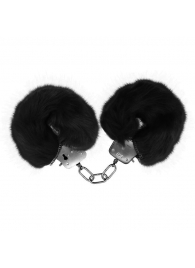 Черные меховые наручники Love с ключиками - Baile - купить с доставкой в Пушкино