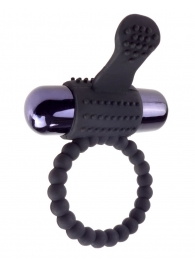 Черное эрекционное виброкольцо Vibrating Silicone Super Ring - Pipedream - в Пушкино купить с доставкой