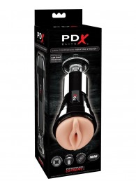 Телесный вибромастурбатор-вагина Cock Compressor Vibrating Stroker - Pipedream - в Пушкино купить с доставкой