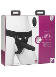 Черный полый вибрострапон Body Extensions BE Aroused - 17,78 см. - Doc Johnson - купить с доставкой в Пушкино