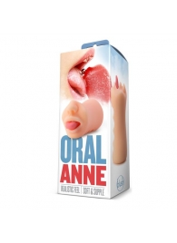 Телесный мастурбатор-ротик с язычком Oral Anne - Blush Novelties - в Пушкино купить с доставкой