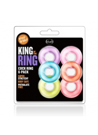 Набор из 6 эрекционных колец King of the Ring - Blush Novelties - в Пушкино купить с доставкой