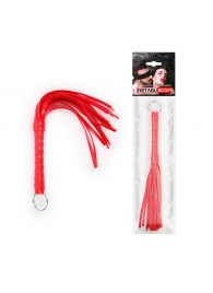 Красная плеть с рукоятью в оплетке - 28 см. - Notabu - купить с доставкой в Пушкино