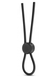 Черное силиконовое лассо на пенис SILICONE LOOP COCK RING - Blush Novelties - в Пушкино купить с доставкой
