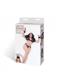 Чёрные манжеты для фиксации на кровати Bondage Bed Strap - Lux Fetish - купить с доставкой в Пушкино
