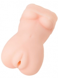 Телесный мастурбатор в виде женской фигурки - Toyfa Basic - в Пушкино купить с доставкой