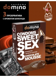 Презервативы для орального секса DOMINO Sweet Sex с ароматом шоколадного мусса - 3 шт. - Domino - купить с доставкой в Пушкино