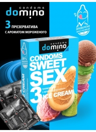 Презервативы для орального секса DOMINO Sweet Sex с ароматом мороженого - 3 шт. - Domino - купить с доставкой в Пушкино