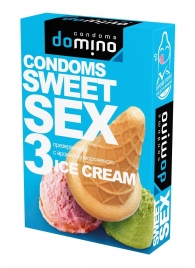 Презервативы для орального секса DOMINO Sweet Sex с ароматом мороженого - 3 шт. - Domino - купить с доставкой в Пушкино