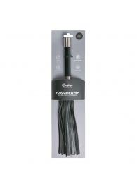 Черная плеть Easytoys Flogger With Metal Grip - 38 см. - Easy toys - купить с доставкой в Пушкино