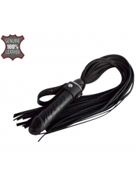 Черная плеть  Ковбой  с ручкой-фаллосом - 55 см. - Sitabella - купить с доставкой в Пушкино