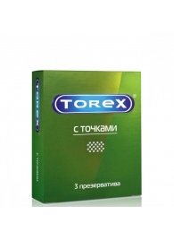 Текстурированные презервативы Torex  С точками  - 3 шт. - Torex - купить с доставкой в Пушкино