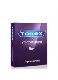Презервативы Torex  Ультратонкие  - 3 шт. - Torex - купить с доставкой в Пушкино