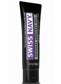 Возбуждающий гель-лубрикант на водной основе Sensual Arousal Lubricant - 10 мл. - Swiss navy - купить с доставкой в Пушкино
