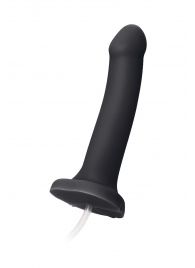 Черный фаллос с имитацией эякуляции Silicon Cum Dildo L - 19,6 см. - Strap-on-me - купить с доставкой в Пушкино
