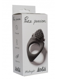 Черное эрекционное виброкольцо Pure Passion Midnight - Lola Games - в Пушкино купить с доставкой
