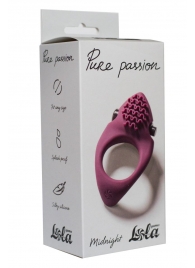 Бордовое эрекционное виброкольцо Pure Passion Midnight - Lola Games - в Пушкино купить с доставкой