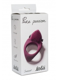 Бордовое эрекционное виброкольцо Pure Passion Sunset - Lola Games - в Пушкино купить с доставкой