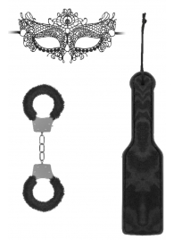 Черный игровой набор Introductory Bondage Kit №4 - Shots Media BV - купить с доставкой в Пушкино