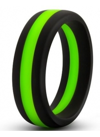Черно-зеленое эрекционное кольцо Silicone Go Pro Cock Ring - Blush Novelties - в Пушкино купить с доставкой
