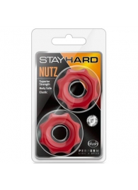 Набор из 2 красных фигурных эрекционных колец NUTZ - Blush Novelties - в Пушкино купить с доставкой