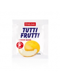 Пробник гель-смазки Tutti-frutti со вкусом сочной дыни - 4 гр. - Биоритм - купить с доставкой в Пушкино