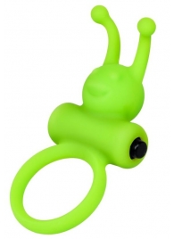 Зеленое эрекционное виброкольцо на пенис Cock Ring - A-toys - в Пушкино купить с доставкой