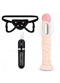 Регулируемые трусики с вибрирующей насадкой - 21 см. - Lux Fetish - купить с доставкой в Пушкино