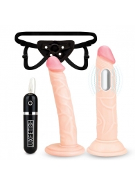 Регулируемые трусики с 2 насадками - 16 и 15 см. - Lux Fetish - купить с доставкой в Пушкино