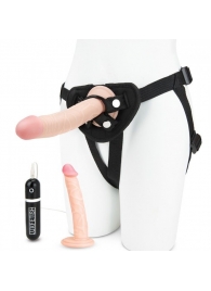 Регулируемые трусики с 2 насадками - 16 и 15 см. - Lux Fetish - купить с доставкой в Пушкино