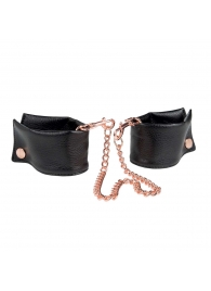 Черные мягкие наручники Entice French Cuffs с цепью - California Exotic Novelties - купить с доставкой в Пушкино
