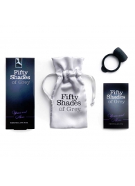 Темно-серое эрекционное кольцо Vibrating Love Ring с вибрацией - Fifty Shades of Grey - в Пушкино купить с доставкой